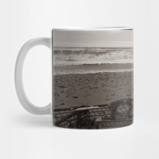 Stranded Lobster Trap on a New Brunswick Beach V4 Mug